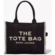 marc jacobs τσαντα shopping the large tote jaquard canvas logo μαυρο