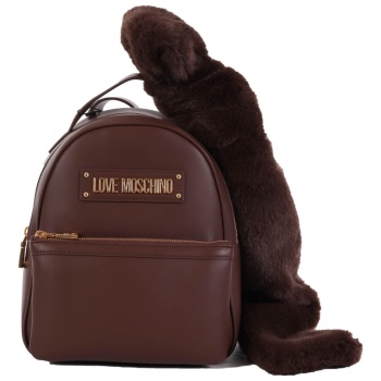 love moschino τσαντα backpack με εξωτερικη θηκη αφαιρουμενο