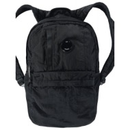 c.p. company τσαντα backpack logo μαυρο