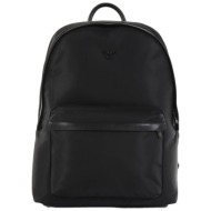 emporio armani τσαντα backpack logo μαυρο