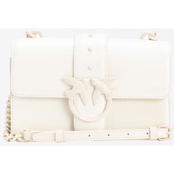 pinko τσαντακι cross body love ονε mini cl naplack εκρου σε προσφορά