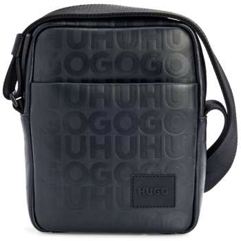 hugo τσαντακι cross body ethon 2.0hi logo m_ns zip μαυρο