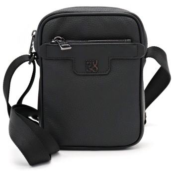 hugo τσαντακι cross body nesh_ns zip logo μαυρο