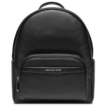 michael kors τσαντα backpack md βεχ μεταλλικο logo μαυρο