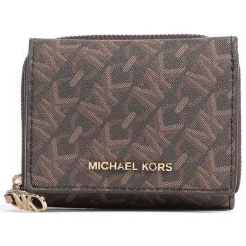 michael kors πορτοφολι empire sm all over logo kaφε/ταμπα