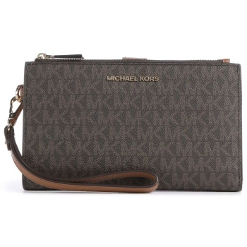 michael kors πορτοφολι jet set all over logo καφε/ταμπα
