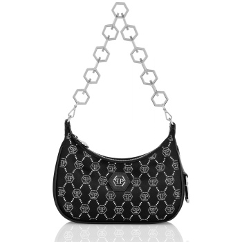 philipp plein τσαντα ωμου satin shoulder bag monogram στρας σε προσφορά