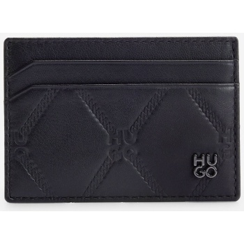 hugo θηκη καρτων ethon m_s cardcase logo μαυρο σε προσφορά