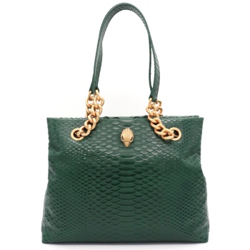 kurt geiger τσαντα ωμου kensington tote anaγλυφο φιδι logo σε προσφορά