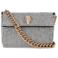 kurt geiger τσανταki crossbody/ωμου sm party shoulder bag aλυσιδα μεταλλικα στρας logo ασημι
