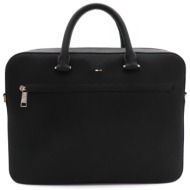 boss τσαντα briefcase ray m single doc. μαυρο