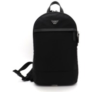emporio armani τσαντα backpack logo μαυρο