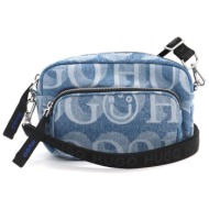 hugo blue τσαντακi jeans all over logo crossbody roselyn