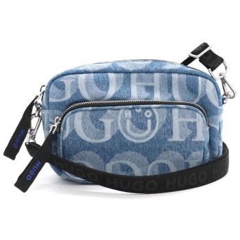 hugo blue τσαντακi jeans all over logo crossbody roselyn σε προσφορά