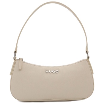 hugo τσαντα ωμου chris sm hobo r.n logo εκρου σε προσφορά
