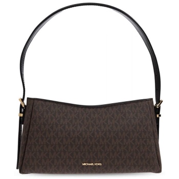 michael kors τσαντα ωμου moore all over logo kαφε/ταμπα σε προσφορά