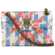 kurt geiger τσαντακι crossbody/ωμου fabric mini kensington αλυσιδα στρας logo πολυχρωμο