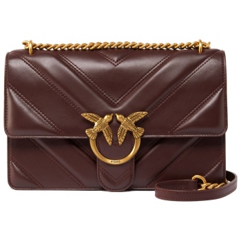 pinko τσαντα love one classic light dc nappa intarsio
