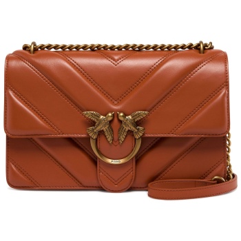 pinko τσαντα love one classic light dc nappa intarsio