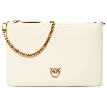 pinko love icon wallet c λευκο-antique gold