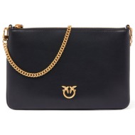 pinko love icon wallet c μαυρο-antique gold