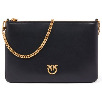 pinko love icon wallet c μαυρο-antique gold