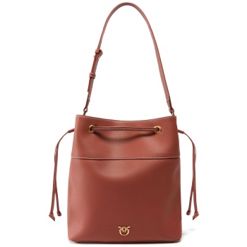 pinko τσαντα secchiello classic pelle bottalata κeραμιδι