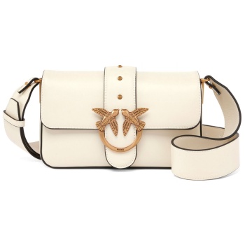 pinko τσαντα δερμα lovε one mini slouchy fl vitello morbido