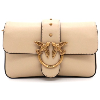 pinko τσαντα δερμα love one mini slouchy fl vitello morbido