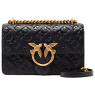 pinko love one mini dc vitello seta logo imprime rigonfio