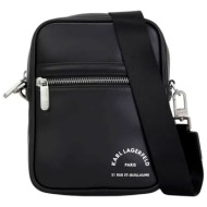 karl lagerfeld τσαντακι crossbody logo μαυρο