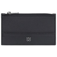 hugo θηκη καρτων quantic_zip_cardcase μαυρο