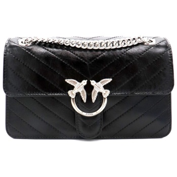 pinko τσαντα love one light mini vitello wrinkle flat σε προσφορά