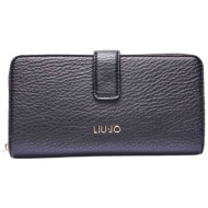 liu-jo better πορτοφολι logo μεταλλικο μαυρο