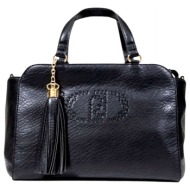 liu-jo better τσαντα ωμου/cross body logo μαυρο