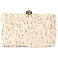 kurt geiger τσανταki crossbody/ωμου crystal kensington clutch αλυσιδα logo μπεζ/χρυσο