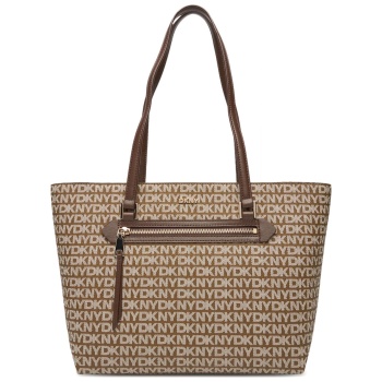 dkny τσαντα ωμου bryant ave md tote all over logo καφε