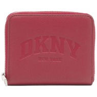 dkny πορτοφολι hadlee sm zip around logo κοκκινο