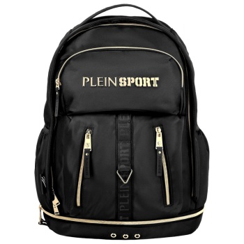 plein sport τσαντα backpack technical μαυρο-χρυσο