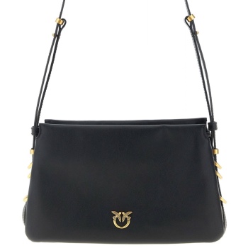 pinko τσαντα triplet mini vitello morbido μαυρο