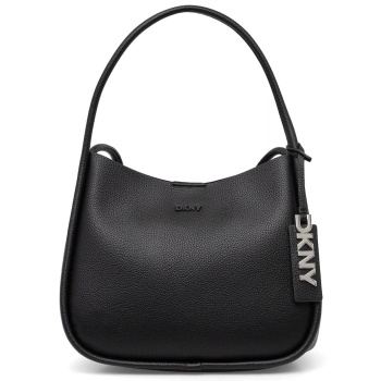 dkny τσαντα ωμου capri hobos logo μαυρο σε προσφορά