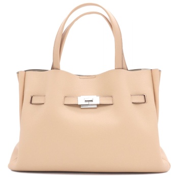 dkny τσαντα ωμου bryar satchels logo μπεζ σε προσφορά