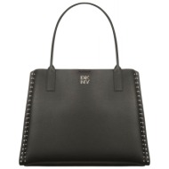 dkny τσαντα ωμου josie tote τρουκς logo μαυρο