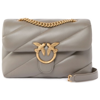 pinko τσαντα love classic puff cl sheep nappa γκρι- antique σε προσφορά