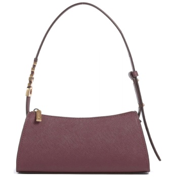 dkny τσαντα ωμου avril δερμα logo μπορντο σε προσφορά