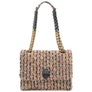 kurt geiger τσαντα ωμου/crossbody large kensington kurt αλυσιδα logo πολυχρωμο/χρυσο
