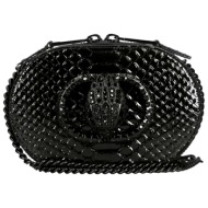 kurt geiger τσανταki crossbody/ωμου sm chelsea camera bag dr λουστρινι snake print aλυσιδα logo μαυρ