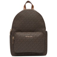michael kors τσαντα backpack ταννεr all over logo καφε/taμπα