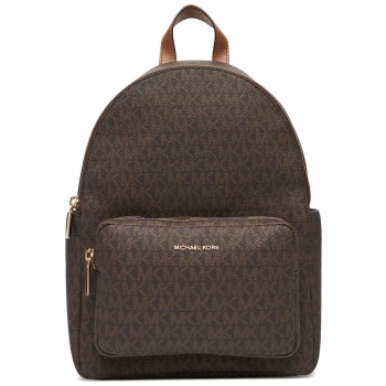 michael kors τσαντα backpack ταννεr all over logo καφε/taμπα