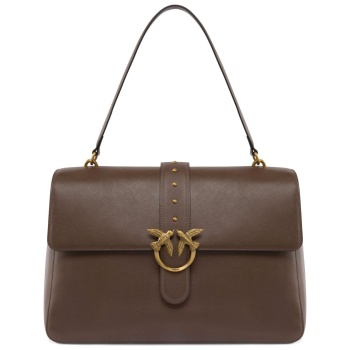 pinko τσαντα extra slouchy vitello morbido καφε